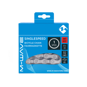 M-Wave ketting 1/2 x 1/8 inch 112 schakels 1s antiroest zilver