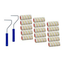 15x verfrollers / vachtrollers incl 2 rollerbeugels 10 cm 15x verfrollers / vachtrollers incl 2 rollerbeugels 10 cm