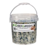 Decoratie steentjes/kiezels - grijs - grof - 3 kg - voor bloempot/plantenbak - aquarium