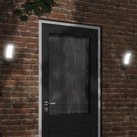 VidaXL Buitenwandlampen 2 st led gegoten aluminium zwart