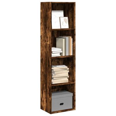 Boekenkast 40x30x152 cm bewerkt hout gerookt eikenkleurig