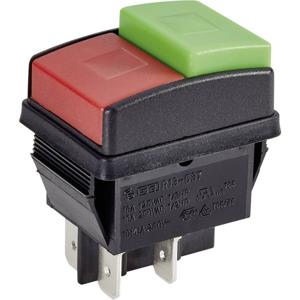 TRU COMPONENTS 1587859 TC-R13-537A B/R/G Druktoets 250 V/AC 10 A 2x uit/aan Continu 1 stuk(s)