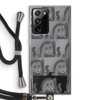 Cats: Samsung Galaxy Note 20 Ultra / Note 20 Ultra 5G Transparant Hoesje met koord
