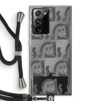 Cats: Samsung Galaxy Note 20 Ultra / Note 20 Ultra 5G Transparant Hoesje met koord
