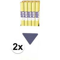 Tafellaken/tafelkleed rol papier - 2x - 700 x 118 cm - goudgeel - Lange tafels - Damast papier Tafellaken/tafelkleed rol papier - 2x - 700 x 118 cm - goudgeel - Lange tafels - Damast papier