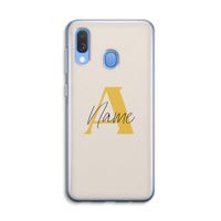 Amber Script: Samsung Galaxy A40 Transparant Hoesje