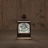 B.O. Lantern Snowman Glitter Led Warm White 13,5X25,5 cm - Annas collection