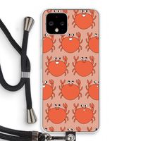 Krab: Pixel 4 Transparant Hoesje met koord
