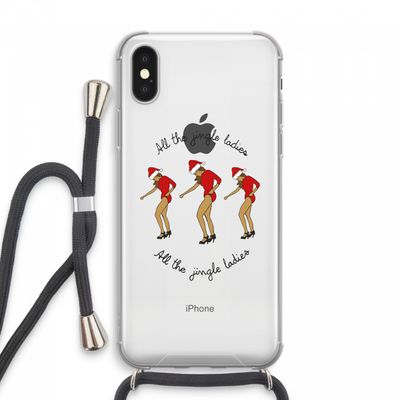 Jingle Ladies: iPhone XS Max Transparant Hoesje met koord