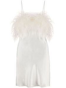 Gilda & Pearl robe nuisette en satin Camille - Blanc