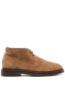 Brunello Cucinelli bottines en daim à lacets - Marron