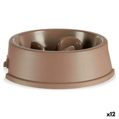 Anti-schrok voerbak Mascow 87854 87854 Beige Plastic 1,5 L 27 x 7,5 x 27 cm (12 Stuks)
