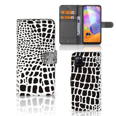 Samsung Galaxy A31 | Telefoonhoesje | Met pasjeshouder | Slangenprint