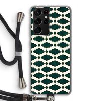 Moroccan tiles: Samsung Galaxy S21 Ultra Transparant Hoesje met koord
