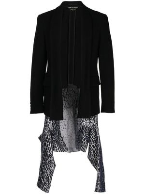 Comme des Garçons Homme Plus blazer en laine à ourlet asymétrique - Noir