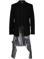 Comme des Garçons Homme Plus blazer en laine à ourlet asymétrique - Noir Comme des Garçons Homme Plus blazer en laine à ourlet asymétrique - Noir