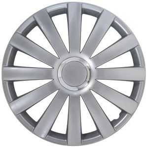 Wieldoppenset Spyder 14-inch zilver + chroom ring 2211131