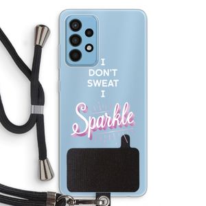Sparkle quote: Samsung Galaxy A52 Transparant Hoesje met koord