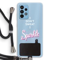 Sparkle quote: Samsung Galaxy A52 Transparant Hoesje met koord