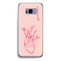 Blooming Heart: Samsung Galaxy S8 Transparant Hoesje