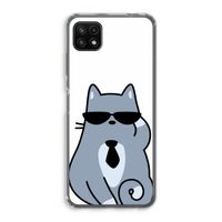 Cool cat: Samsung Galaxy A22 5G Transparant Hoesje
