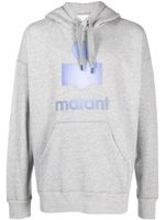 MARANT hoodie imprimé à lien de resserrage - Gris