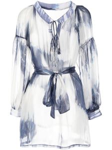 Bambah robe à imprimé tie dye - Bleu