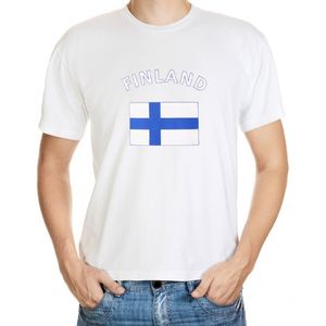 Wit t-shirt Finland heren