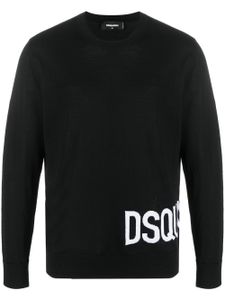 DSQUARED2 pull à logo intarsia - Noir