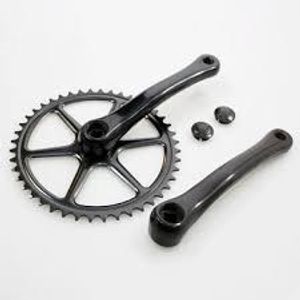Crankstel 44t alu zwart 3/32 vlak
