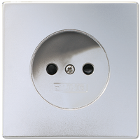Jung LS990 Aluminium stopcontact 1-voudig zonder randaarde