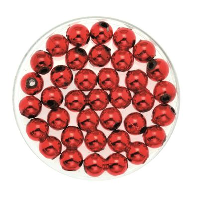 120x stuks sieraden maken glans deco kralen in het rood van 8 mm