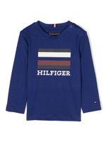 Tommy Hilfiger Junior sweat en coton à logo imprimé - Bleu