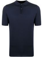 John Smedley polo en maille fine - Bleu - thumbnail