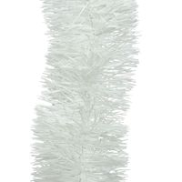 Decoris kerstslinger - wit - 270 x 10 cm - folie/tinsel - lametta slingers - thumbnail