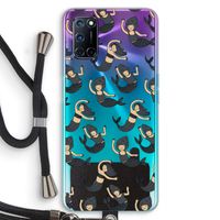 Zeemeermin: Oppo A52 Transparant Hoesje met koord