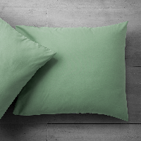 2-PACK Katoenen Kussensloop - Groen - Fresh And Co - 60x70 Cm - Katoen - Dekbed-Discounter.nl