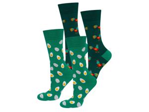 Soxo 2 paar sokken met paasmotieven (Blauw/groen, 41-46)