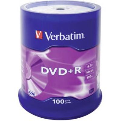 Verbatim DVD+R 16X 100st. Cakebox