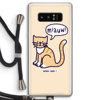 Miauw: Samsung Galaxy Note 8 Transparant Hoesje met koord