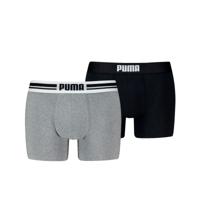 Puma Boxershorts Everyday Placed Logo 2-pack Grey Melange / Black-XL - thumbnail
