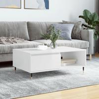 Salontafel 90x60x35 cm bewerkt hout hoogglans wit