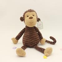 Gestreepte dierlijke pluche speelgoed pop creatieve dierlijke pop type: aap hoogte: 42cm