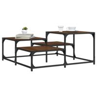 Salontafel 87,5x87,5x40 cm bewerkt hout bruin eikenkleur