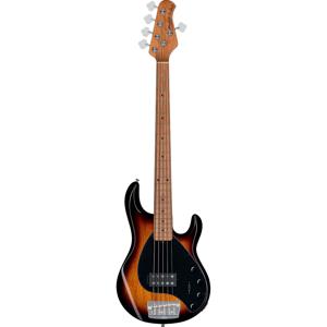 Sterling by Music Man StingRay Ray35 Vintage Sunburst 5-snarige elektrische basgitaar met gigbag