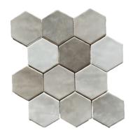 Terre d&apos;Azur Hexagonale Mosaic Taupe Mix 28x30 cm
