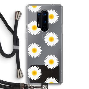 Margrietjes: OnePlus 8 Pro Transparant Hoesje met koord