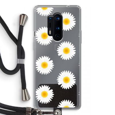 Margrietjes: OnePlus 8 Pro Transparant Hoesje met koord