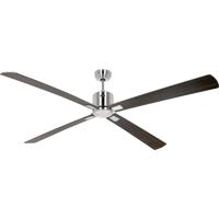 CasaFan ECO NEO III 180-4 BN-NB/KI WiFi Flügel Nussbaum/Kirsche Plafondventilator 28 W (Ø x h) 180 cm x 360 mm Chroom (geborsteld) Met afstandsbediening,