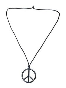 Peace ketting zilver